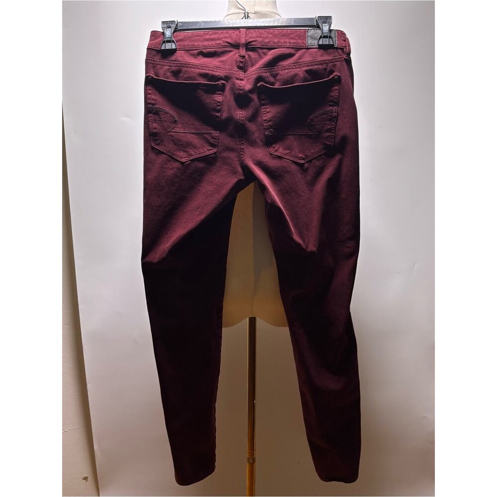 American Eagle Outfitters Women's Burgundy Hi-Rise Jeggings Size 2 Regular - Picture 3 of 9